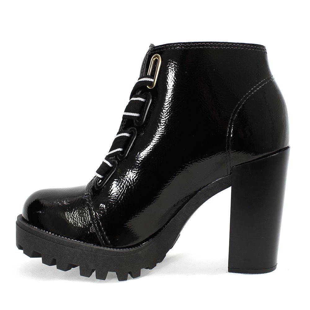 bota coturno moleca lisa preta