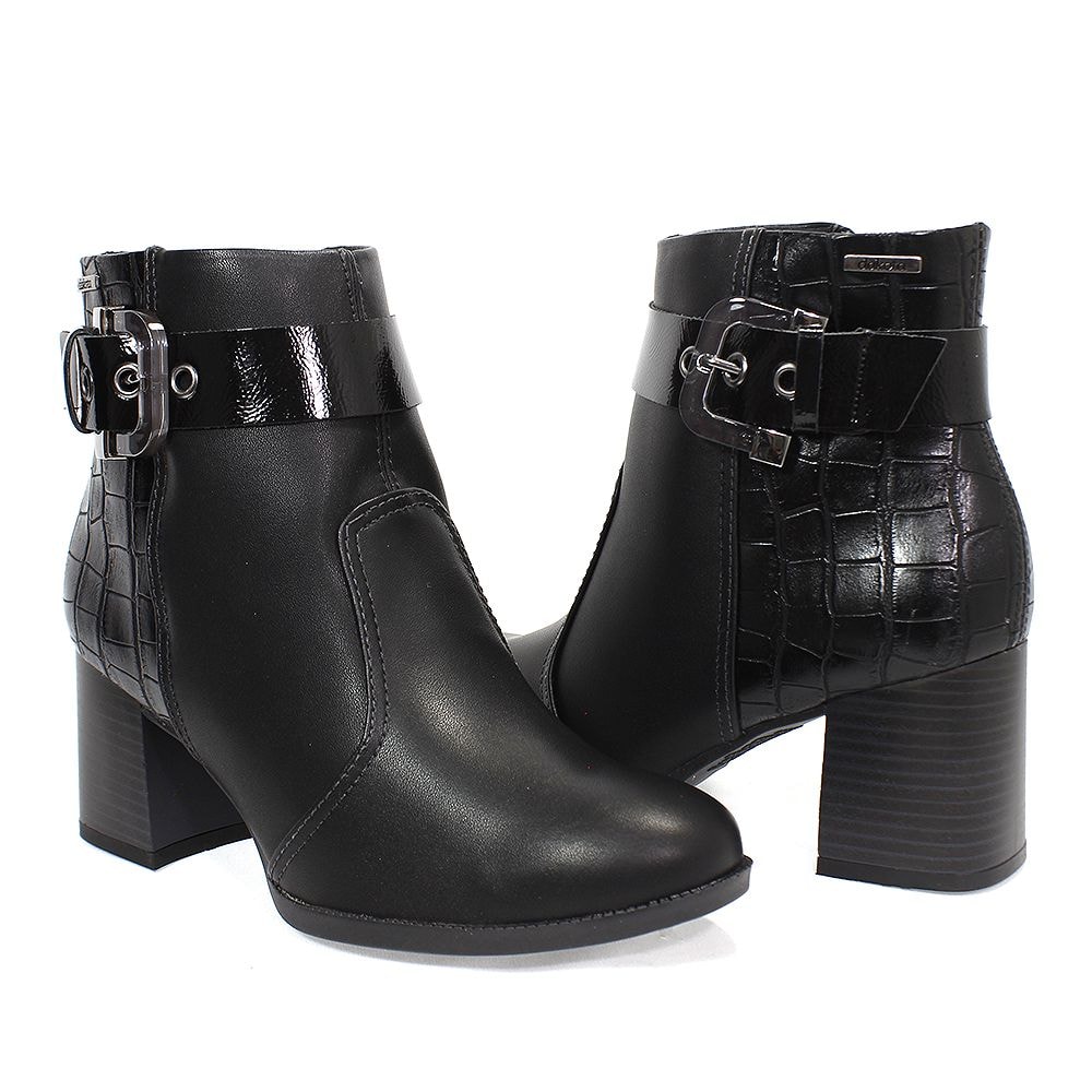 bota dakota salto bloco preta