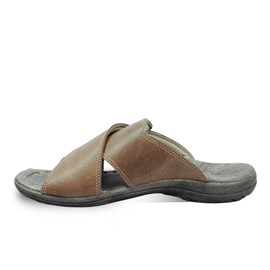 Chinelo Vudalfor Em Couro Masculino 7759 Brown