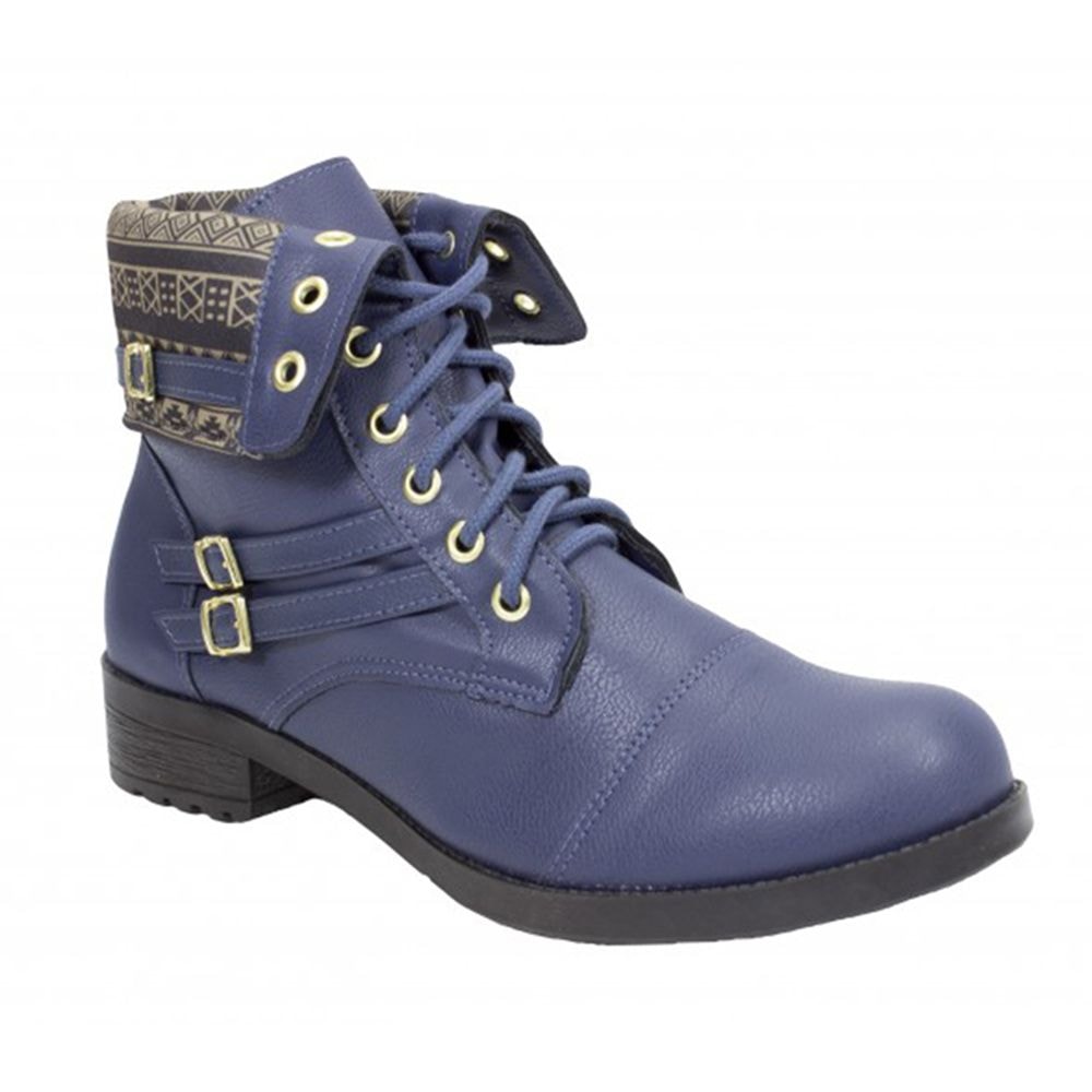 coturno feminino azul