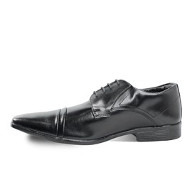 Sapato Social Bertelli Confort Com Cadarço Masculino 60.005 Preto