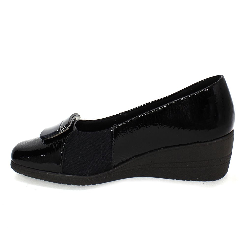 sapato anabela usaflex preto