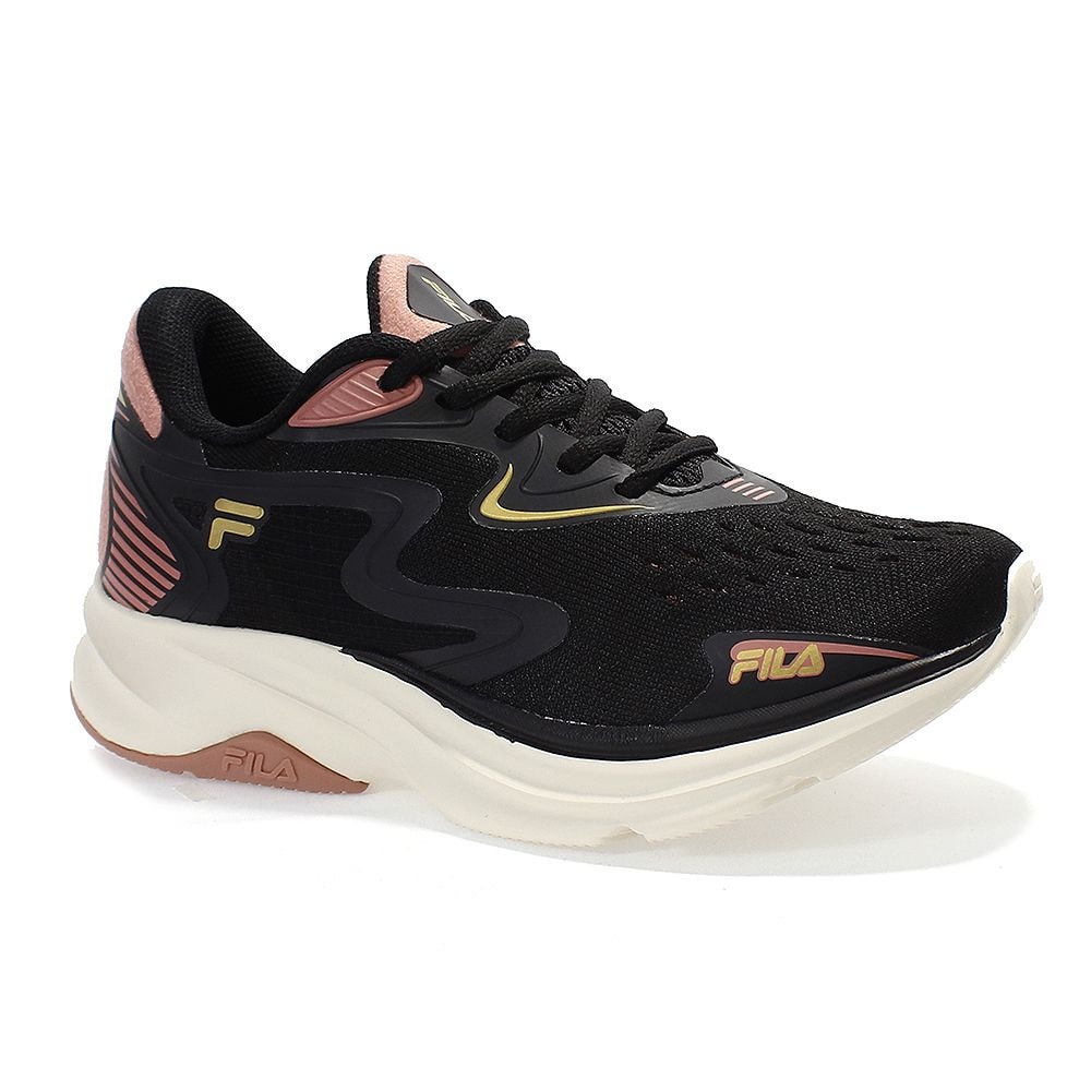 tenis fila rosa e preto
