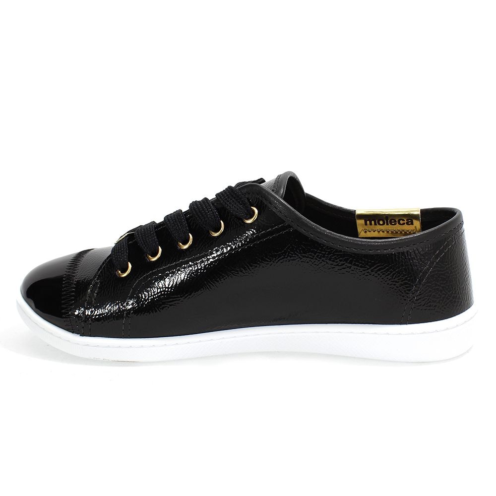 tenis moleca verniz preto