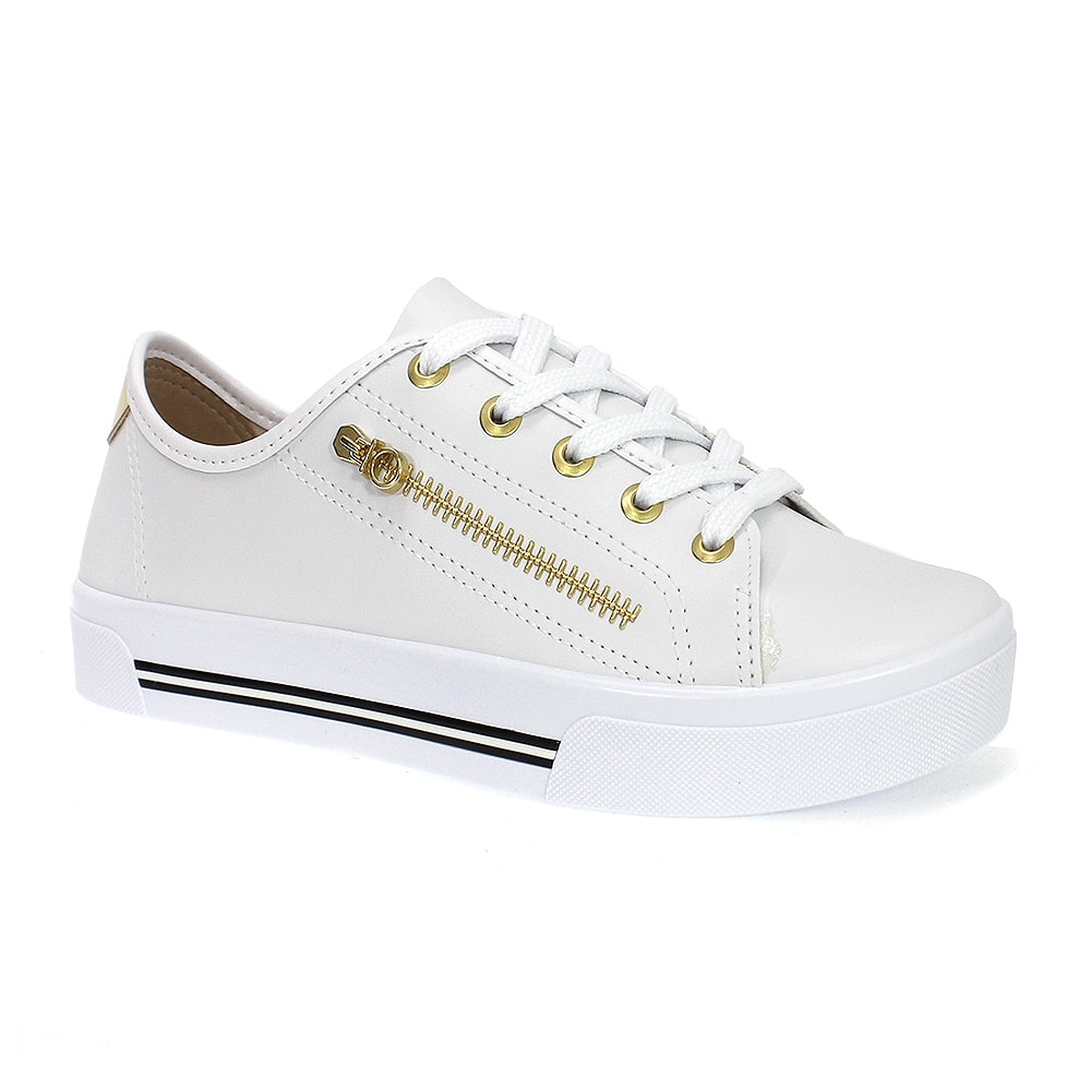 tenis branco com ziper