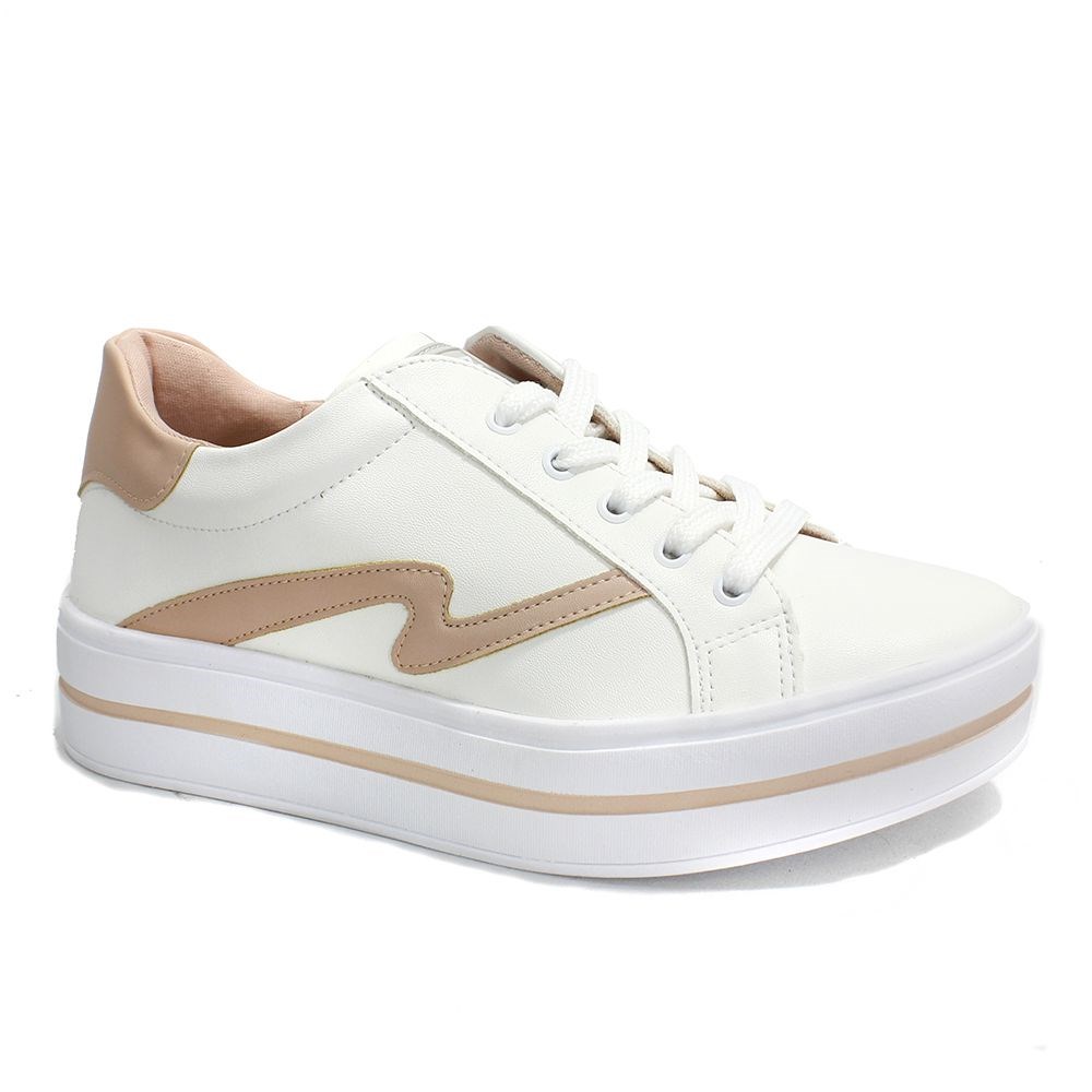 tenis quiz flatform branco